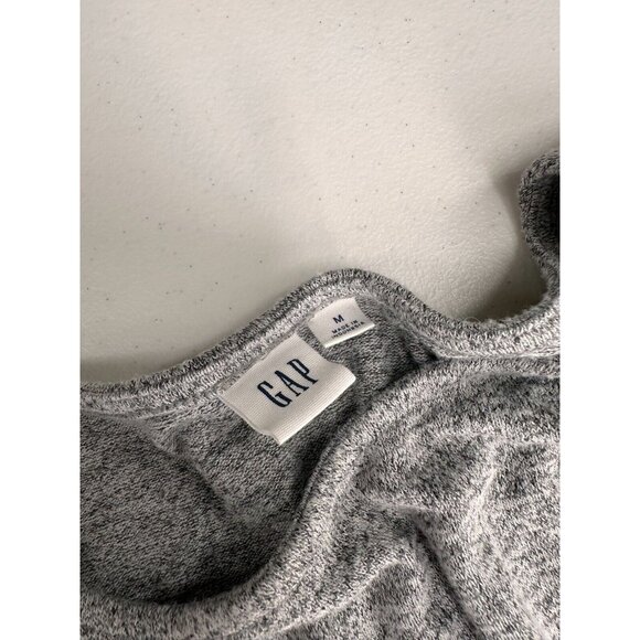 Gray Gap Womens Knot Front Midi Dress Size M Sweater Wrap Midi Preppy Knit Boho - Picture 2 of 6